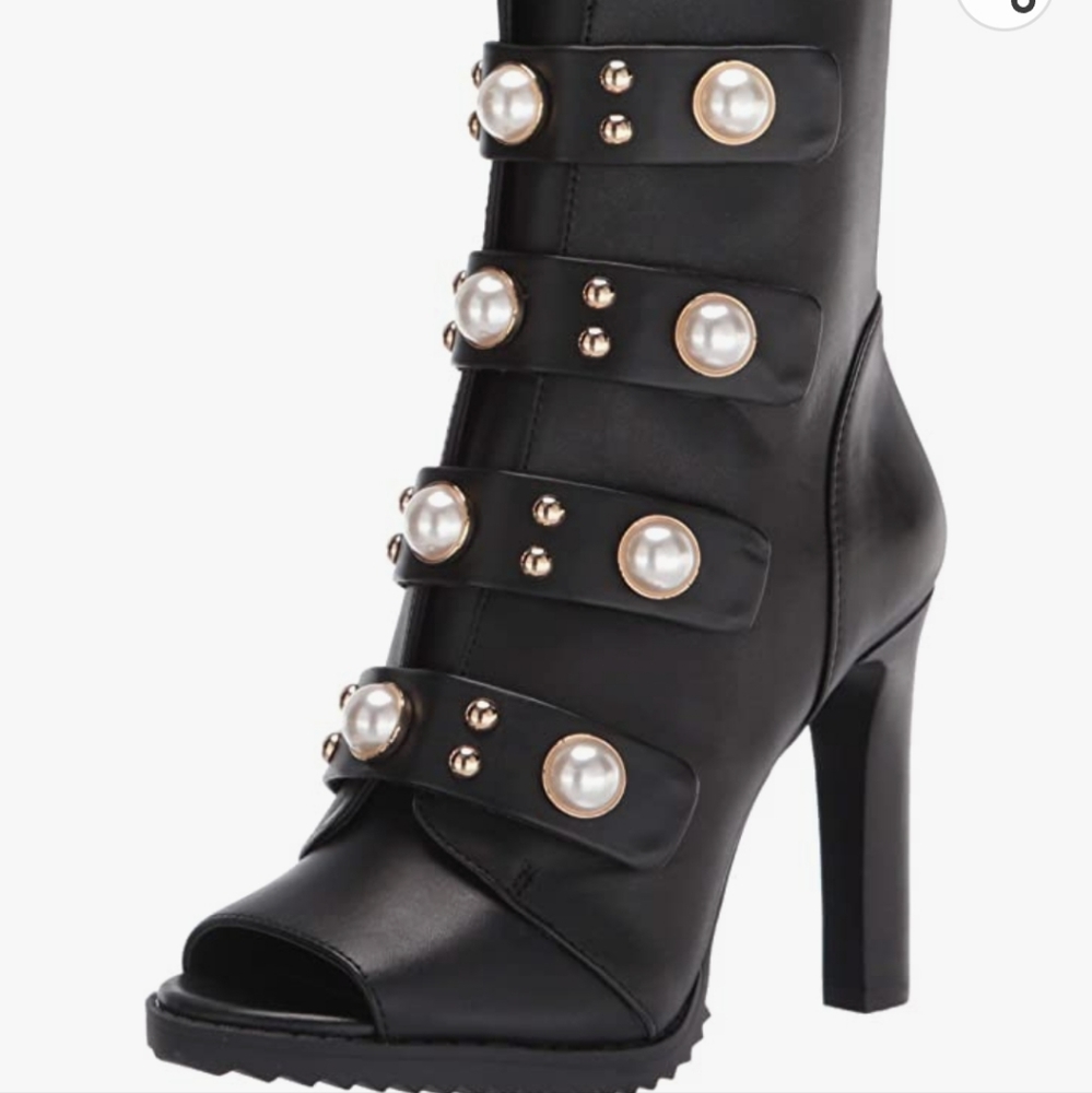 Karl Lagerfeld Paris womens Peep Toe Bootie Fashion Boot